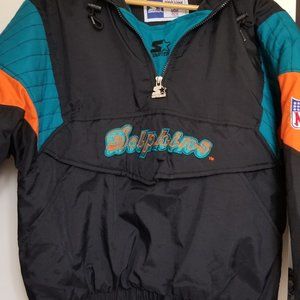 Kids NFL Miami Dolphins Starter Hooded Jacket New
